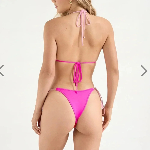 NWT OneOne Swimwear Valentines Day Bikini Ariel Sweetheart Haven Red Pink NEW - Picture 7 of 7